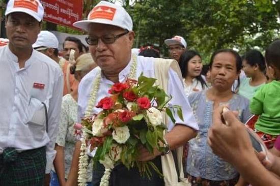 缅甸新国家民主党主席登纽。